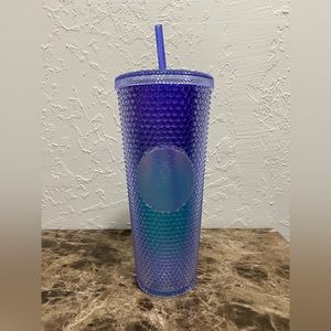 Starbucks blue ombré studded